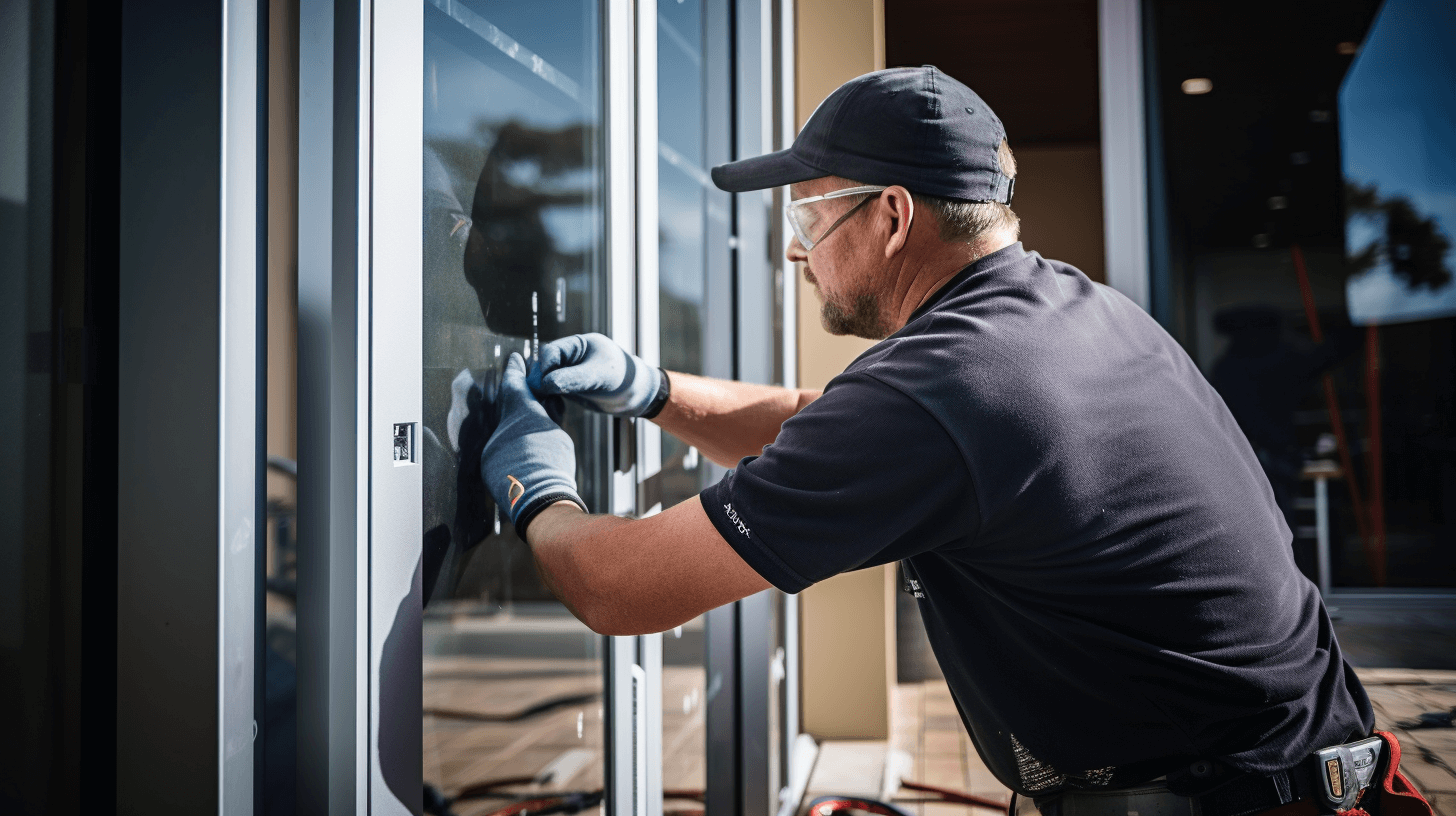Commercial Door Glass installation