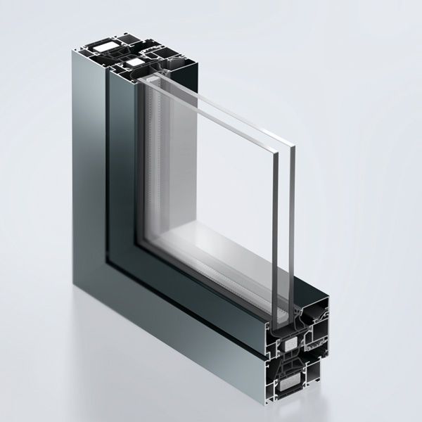 thermally broken multi family window frame