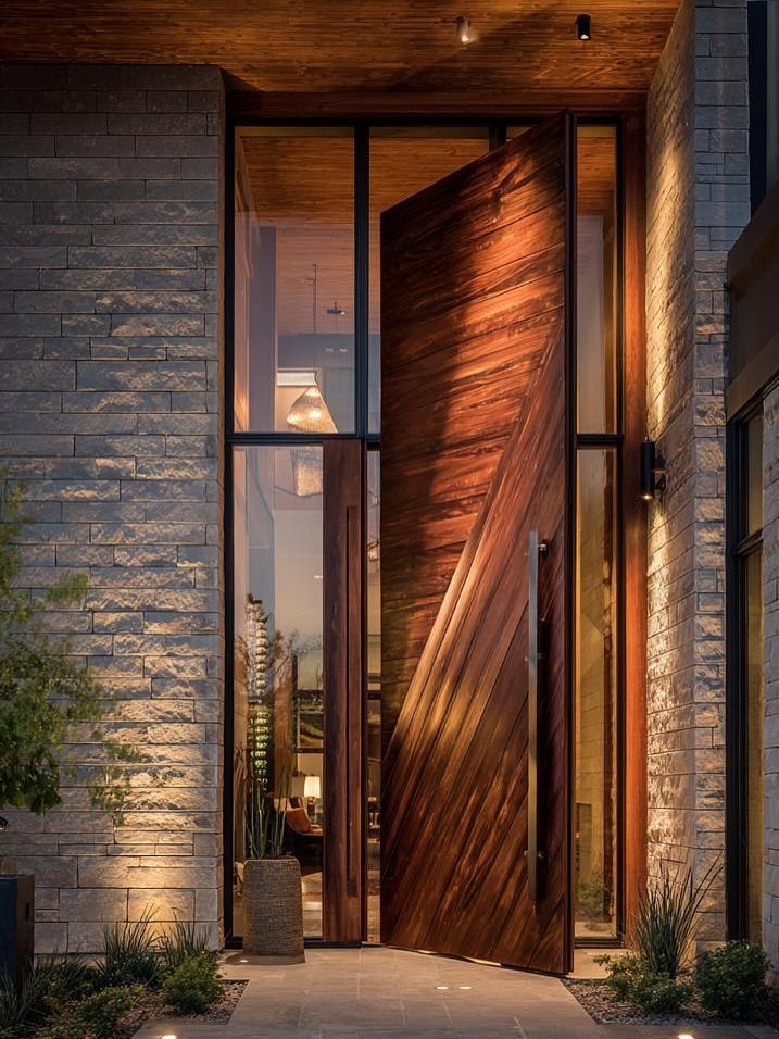 Tall Entry Doors for Double-Height Foyers
